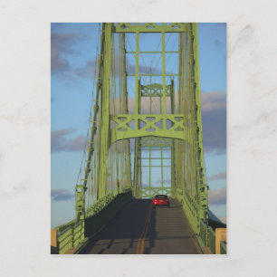 Hängebrücke auf der kleinen Hirschinsel Postkarte