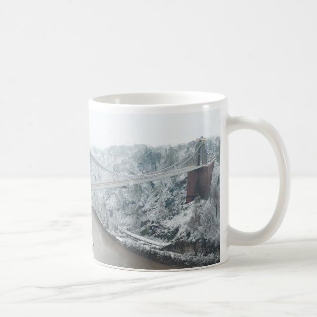 Hängebrücke Bristols Clifton im Winter Tasse (Rechts)