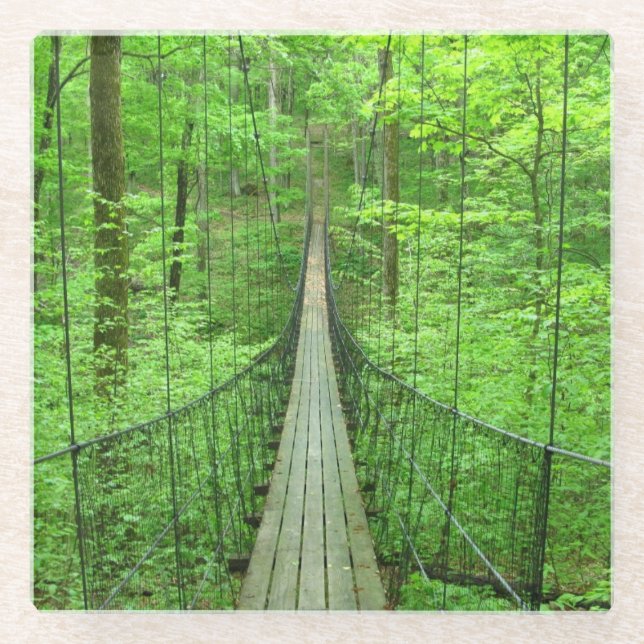 Hängebrücke Glasuntersetzer (Vorderseite)