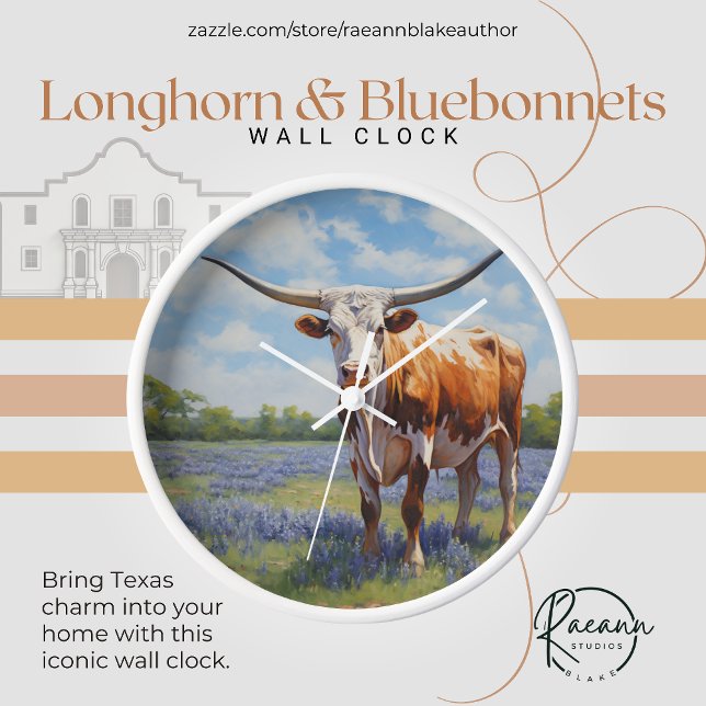 Hängebrücke "Longhorn" und "Bluebonnets" Uhr (Von Creator hochgeladen)