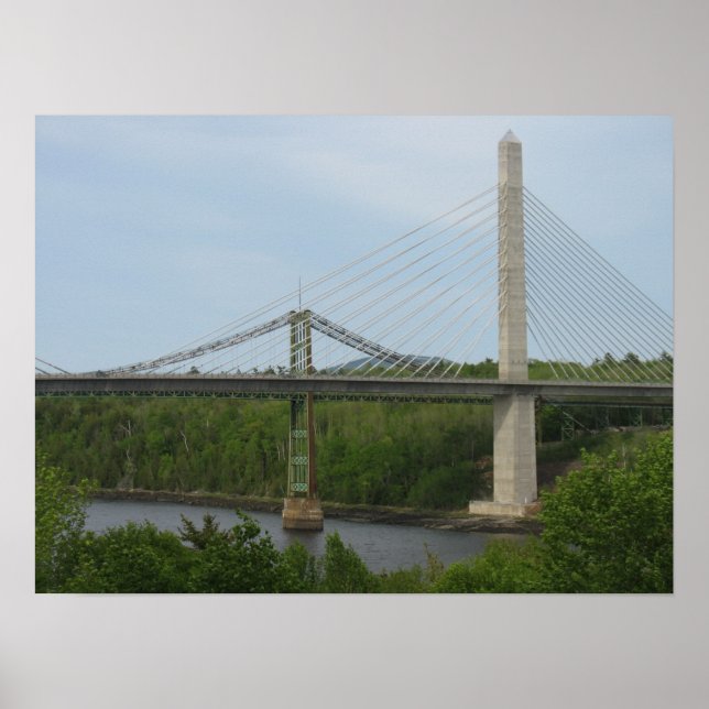 Hängebrücke-Maine-Plakat Poster (Vorne)