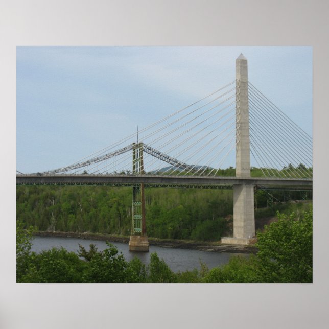 Hängebrücke-Maine-Plakat Poster (Vorne)