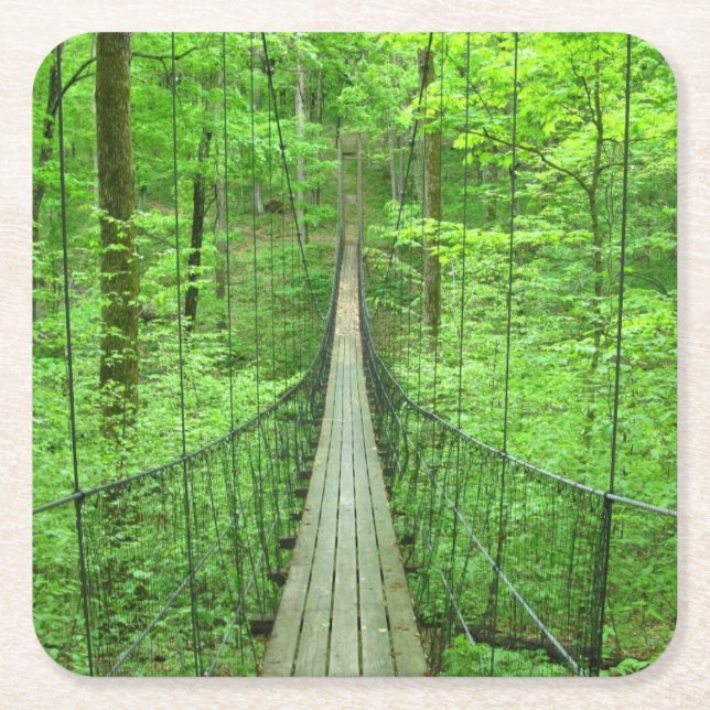 Hängebrücke Rechteckiger Pappuntersetzer (Vorderseite)