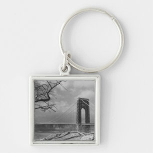 Hängebrückeansicht B&W Schlüsselanhänger