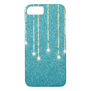 Hängeleuchten am aquamarinen Glitzer Case-Mate iPhone Hülle