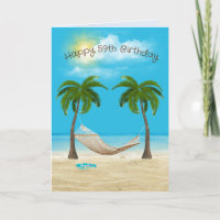 Hängematte am Strand 59. Geburtstag