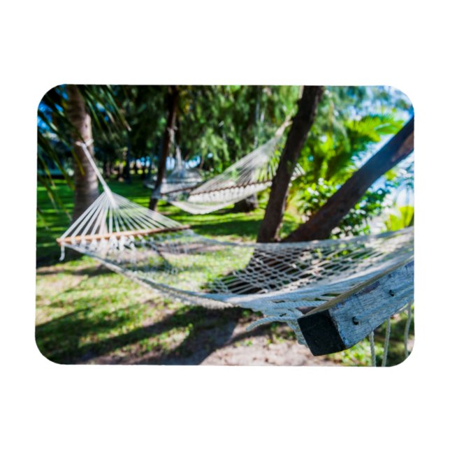 Hängematte am Strand, Fidschi Magnet (Horizontal)