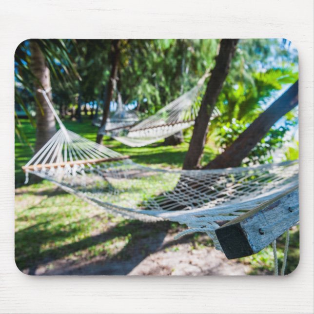 Hängematte am Strand, Fidschi Mousepad (Vorne)