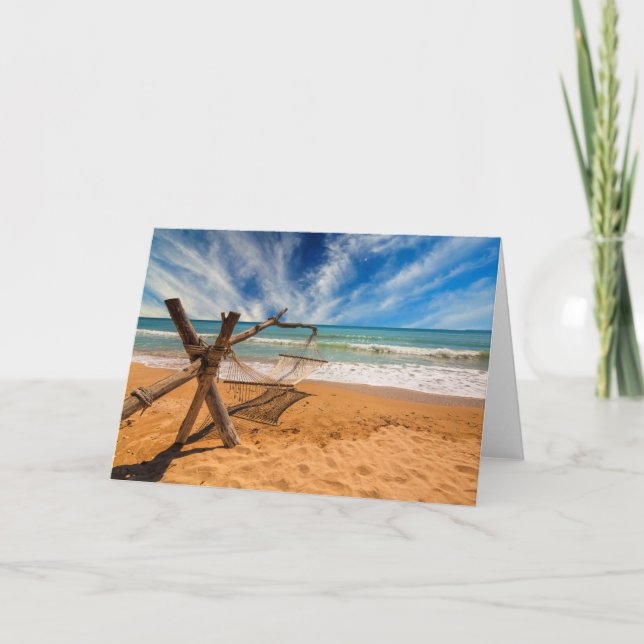 Hängematte im Tropical Beach Resort | Thailand Karte (Vorderseite)