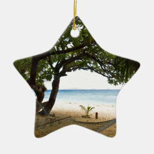 Hängematte in Südseeinsel, Fidschi Keramik Ornament