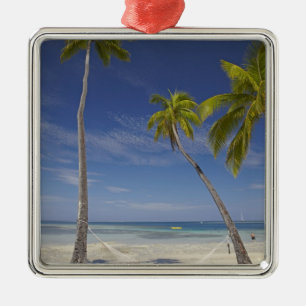 Hängematten und Palmen, Plantation Island Resort Ornament Aus Metall