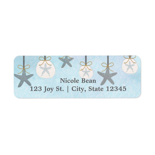 Hängen des Strandaufklebers "Starfish & Sand Dolla (Vorne)
