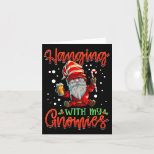 Hängen mit meinen Gnomies Damen Drei Weihnachten G Karte