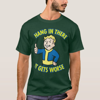 Hängen Sie hier rein, es wird schlimmer Retro Über T-Shirt