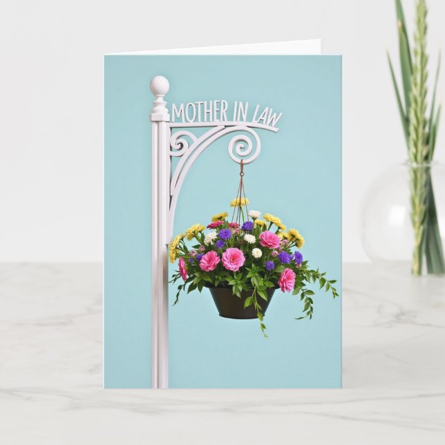Hängende Blumen Mutter Karte (Vorderseite)