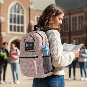 Hängende Kreidetafel Pink ID397 Bedruckter Rucksack