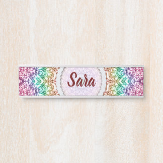 Hängende Namensschild-Mandala Mehndi Art G379 Türschild