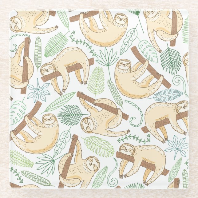 Hängende Trägheiten Glasuntersetzer (Vorderseite)