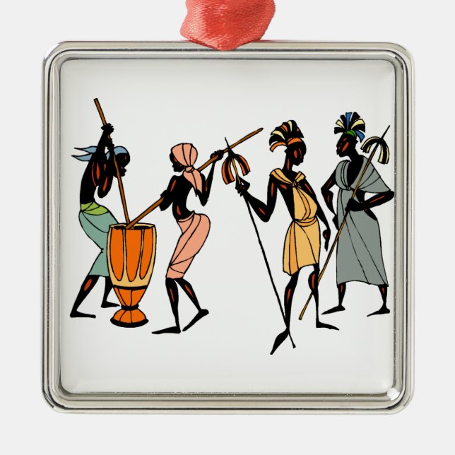 Hängende Verzierung der afrikanischen Stammes- Art Silbernes Ornament (Vorne)