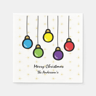 Hängende Weihnachtsdekorationen mit goldenem Stern Serviette