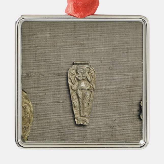 Hängendes darstellenAstarte, Göttin der Silbernes Ornament (Vorne)