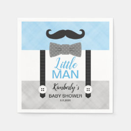 Hängevorrichtung Bogen Krawatte Baby Blue Gray Bab Serviette