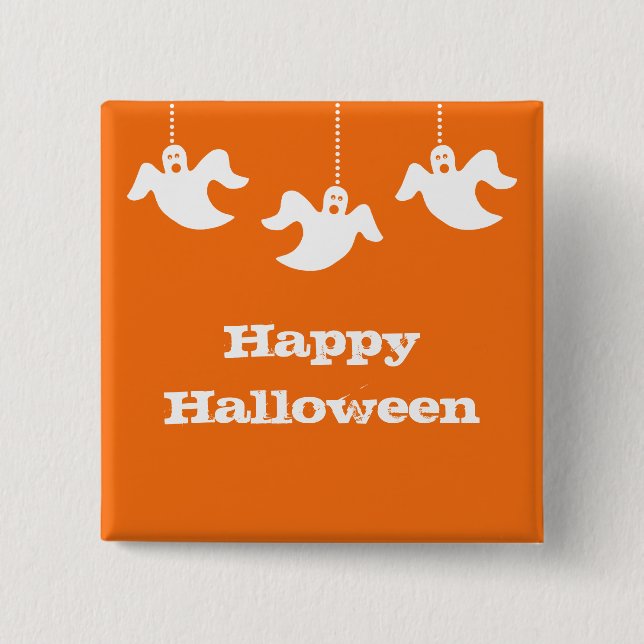 Hanggeister Halloween Button, Orange Button (Vorderseite)