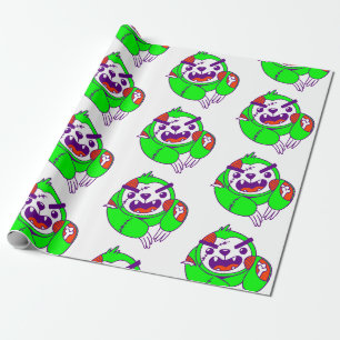 Hanghalloween tierisches Zombie gruselig Geschenkpapier