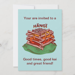 Hangi Maori Cooking Food Kai Einladung