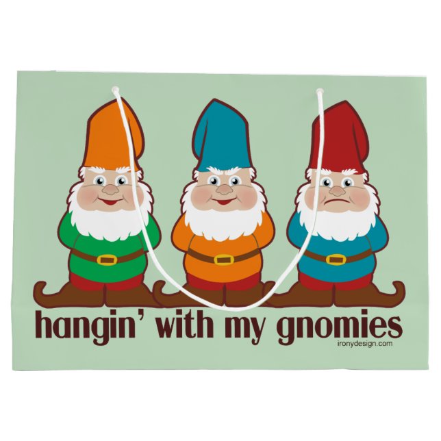 Hangin mit meinem Gnomies Große Geschenktüte (Rückseite)