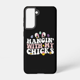 Hangin' mit meinen Chicks Ostern Bunny Groovy Retr Samsung Galaxy Hülle