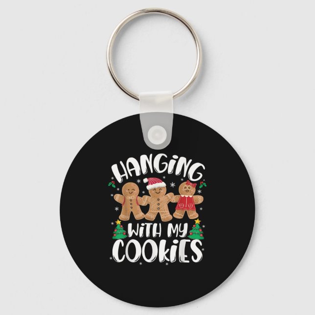 Hangin mit meinen Cookies Lebkuchen Gebäck Frauen  Schlüsselanhänger (Vorderseite)