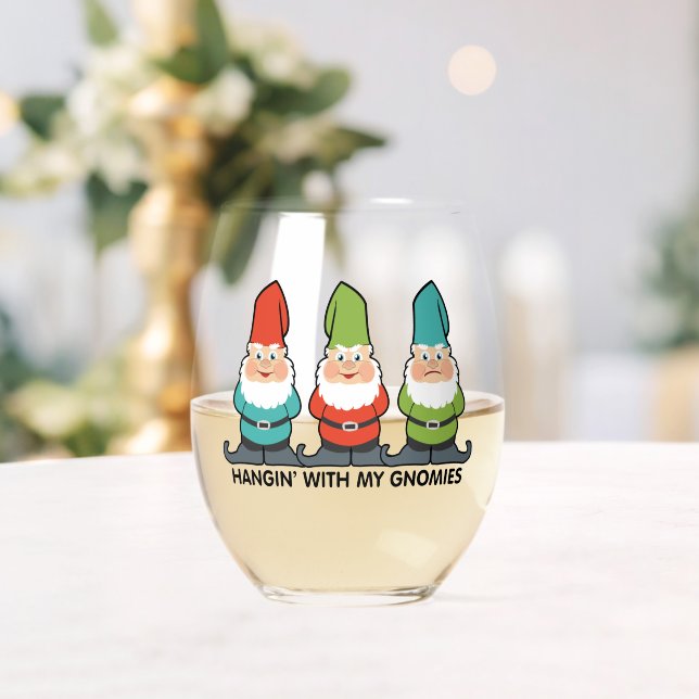 Hangin' mit meinen Gnomen Weinglas Ohne Stiel (Insitu (Hochzeit))
