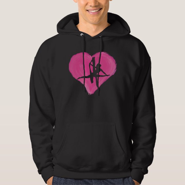 Hanging Aerialist Aerial Hoop Heart Air Acrobatic  Hoodie (Vorderseite)