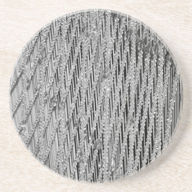 Hanging Beaded Glass Crystal Strands Getränkeuntersetzer (Vorne)