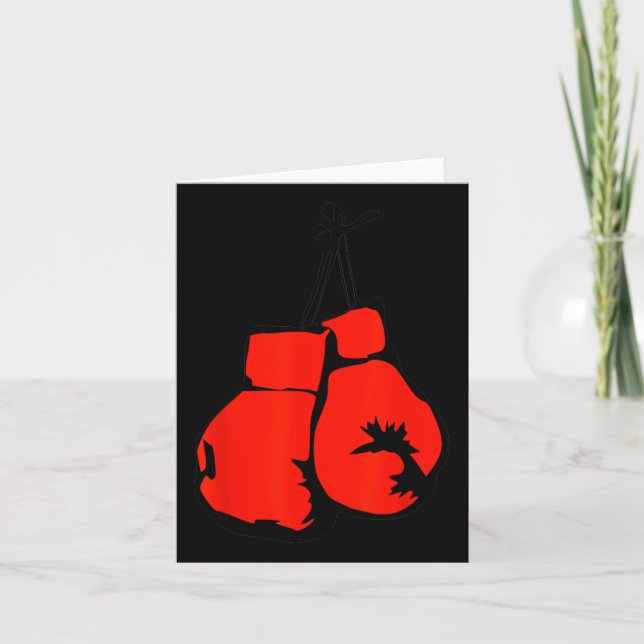Hanging Boxing Gloves Karte (Vorderseite)