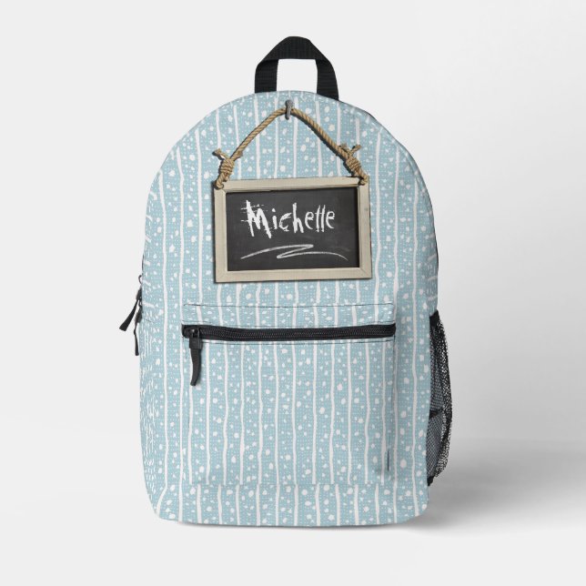 Hanging Chalkboard Blue ID397 Bedruckter Rucksack (Vorderseite)