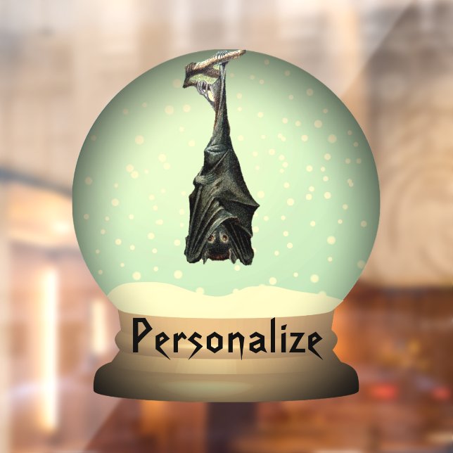 Hanging Fledermaus Schneeflobe schwarz Vintag goth Fensteraufkleber (Blatt 2)