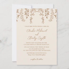 Hanging Florals Foliage Warm Romantic Boho Earthy Einladung