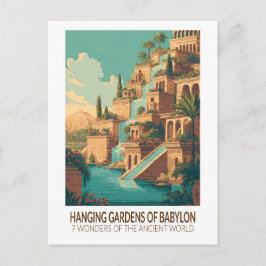 Hanging Gardens of Babylon 7 Wonders of the World Postkarte
