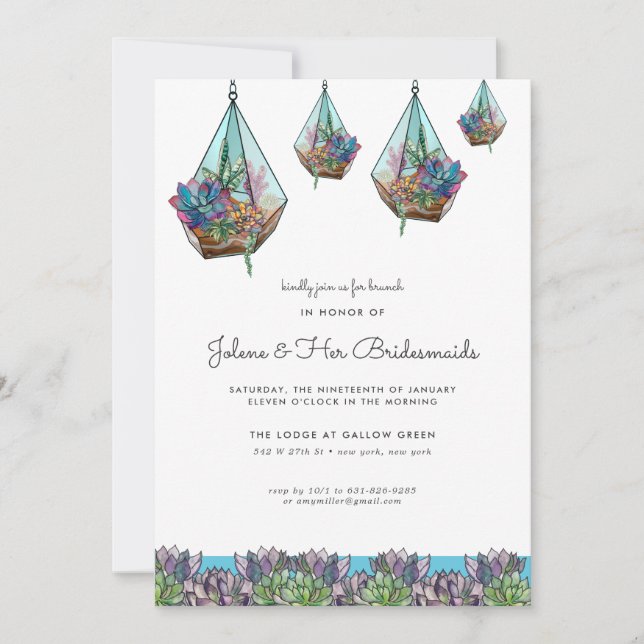 Hanging Geometric Terrarium | Bridesmaid Brunch (Vorderseite)