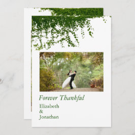 Hanging Ivy Greenery Wedding Dankeskarte