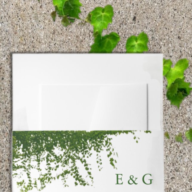 Hanging Ivy Greenery Wedding Einladungsbanderole (Von Creator hochgeladen)