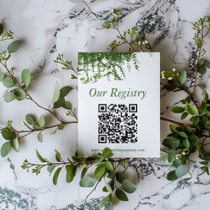 Hanging Ivy Greenery Wedding Registry Begleitkarte