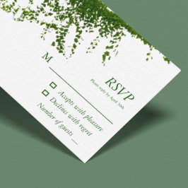 Hanging Ivy Greenery Wedding RSVP Karte