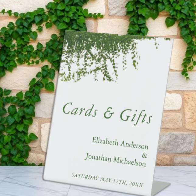 Hanging Ivy Greenery Wedding Sockelschild (Von Creator hochgeladen)