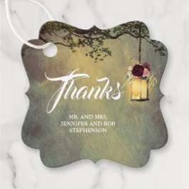 Hanging Lantern Rustic Floral Wedding Vielen Dank Geschenkanhänger