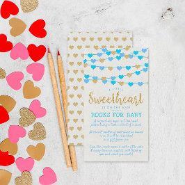 Hanging Liebe Herz Kleine Sweetheart Baby Dusche Begleitkarte