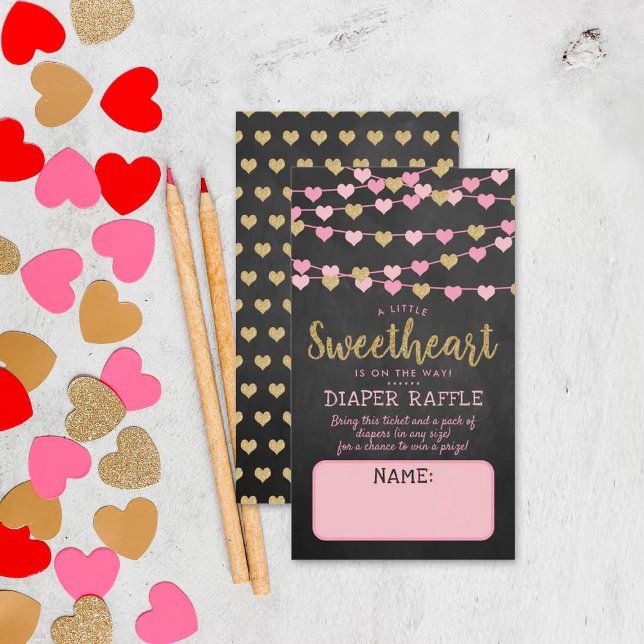 Hanging Liebe Herz Kleine Sweetheart Baby Dusche Begleitkarte (Von Creator hochgeladen)