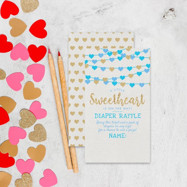 Hanging Liebe Herz Kleine Sweetheart Baby Dusche Begleitkarte (Von Creator hochgeladen)